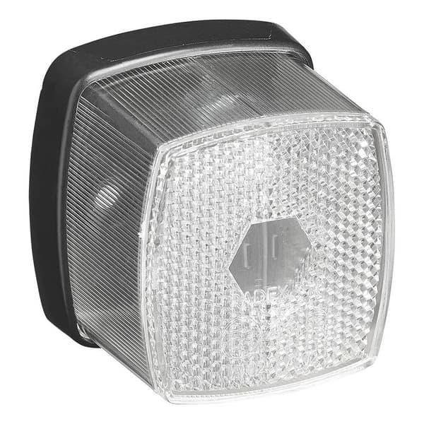 Forreste positionslygte hvid 66x62mm med reflektor