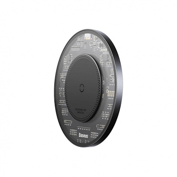 Magnetisk induktiv telefonoplader 15W + USB-C kabel 1m sort