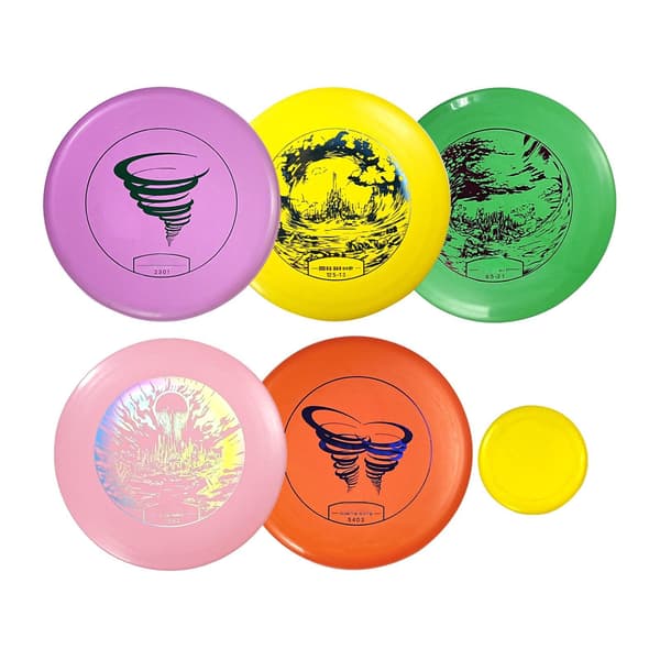 Discgolf-startset, 6-delade PDGA-discar med minimarkör