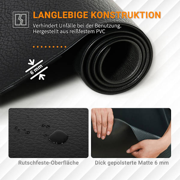 Lattiansuoja-Alusta Kuntoilulaitteet Pvc Musta 180X90X0.6Cm