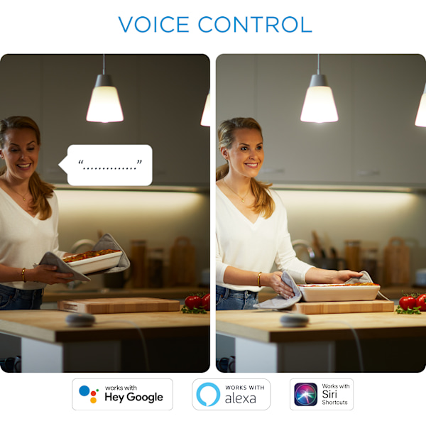 WiZ smart lampe, E14, RGBW - alle farver og nuancer af hvidt lys, Wi-Fi, 470 lm