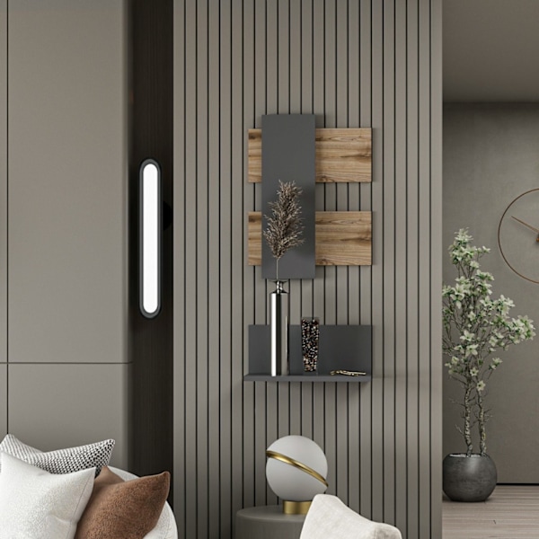 Sideboard Belita - Ek, antracit