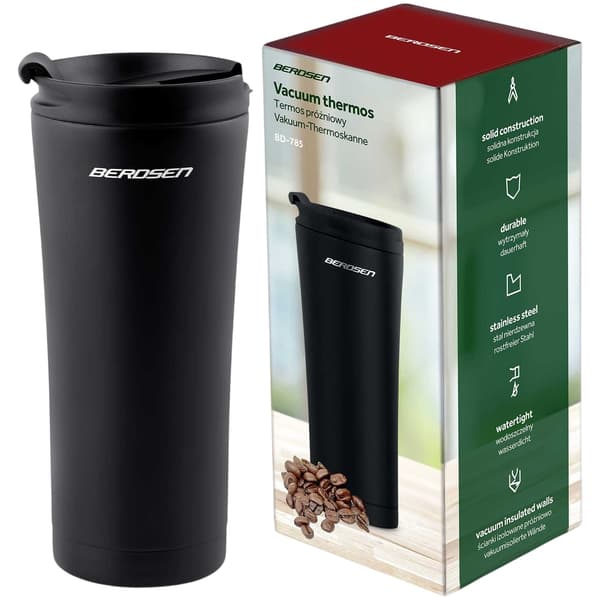 Tyhjiötermospullo 470 ml BD-785 Musta