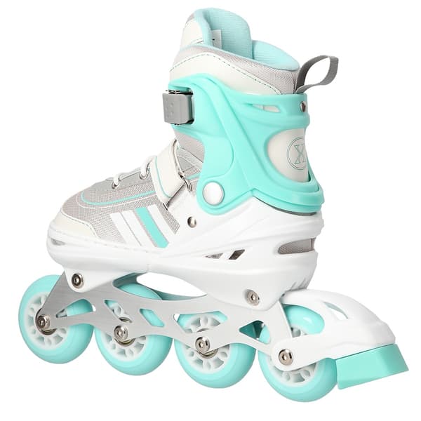 2-i-1 inline & skøjter, hvid/blå, størrelse M (34-38)