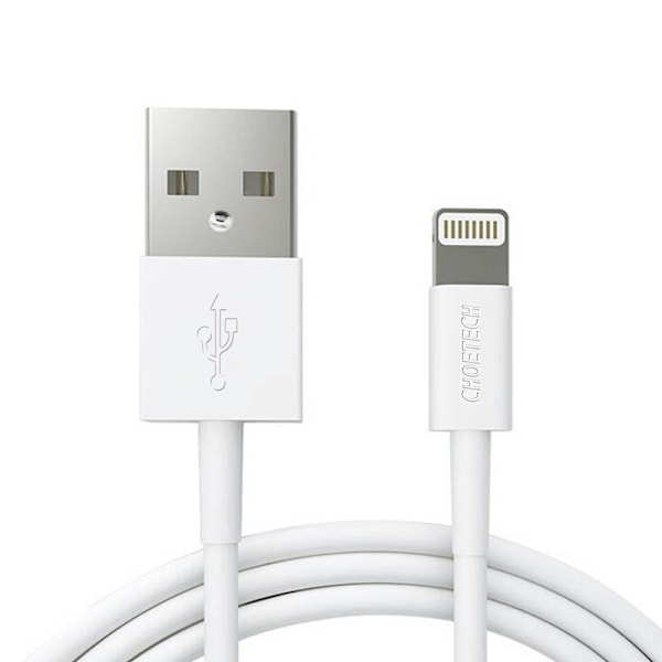 USB-A - Lightning MFI-kabel 1,8m certifierad vit