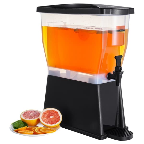 3-gallons dryckesdispenser med stativ, kran och lock