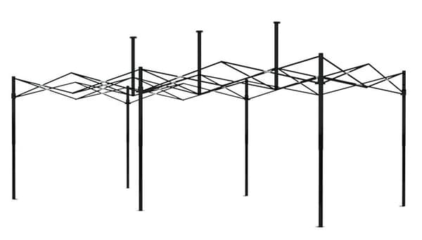 Pop-Up-liikepaviljonki 3x6m, vihreä, vedenpitävä katto