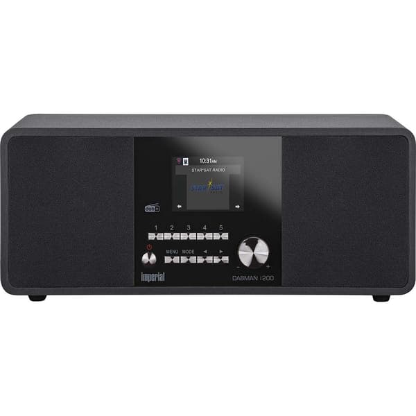 DABMAN i200 Multifunktionel stereoradio DAB+ / FM / Internet Sort