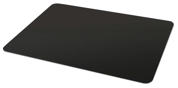 Beskyttende stolemåtte, 120x90 cm, 0,5 mm, sort polypropylen