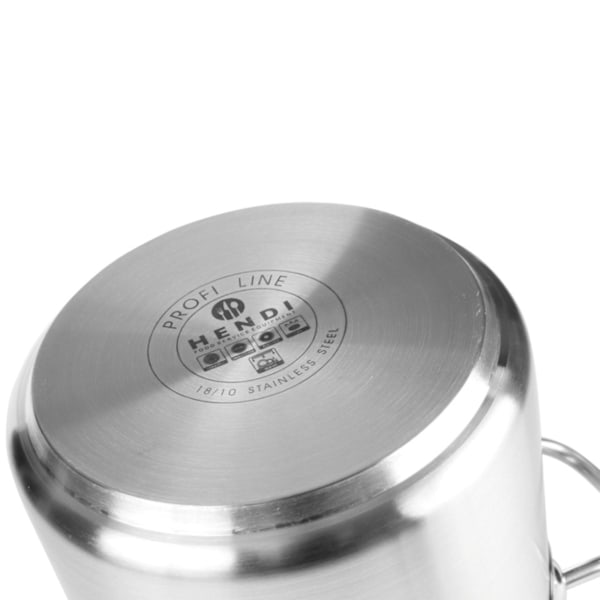Profi Line korkea kattila kannella, sandwich-pohja, 6 l, halk. 200 x 190 h - Hendi 832202
