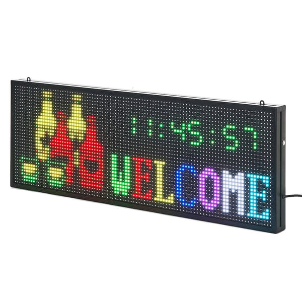 Programmerbar LED-skylt i fullfärg, Bluetooth, 102x33 cm