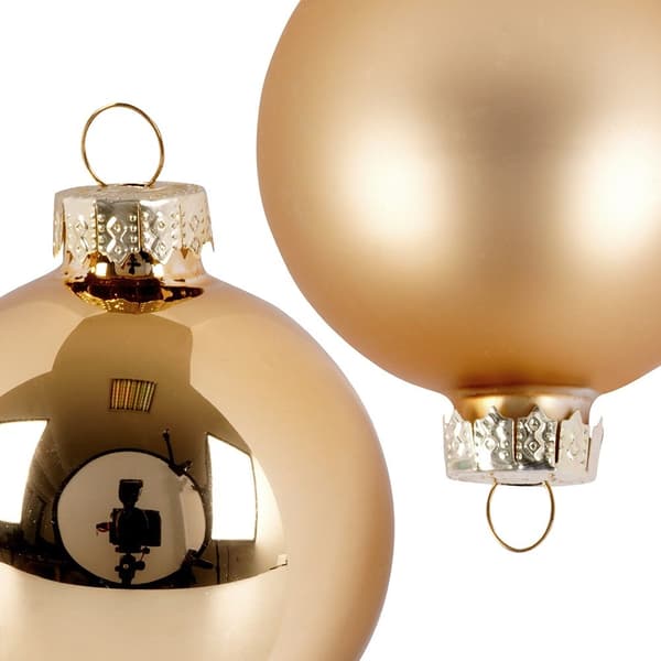 Julgranskulor i glas, guld, 6 cm, 20 st.