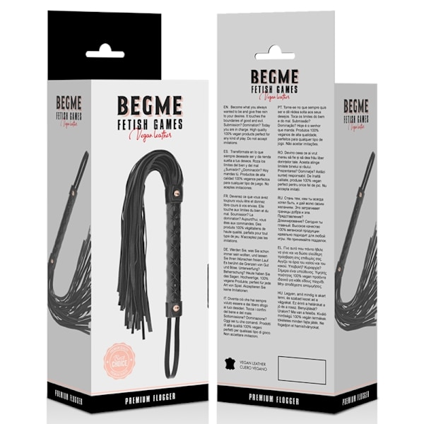 Begme - Black Edition Vegan Læder Flogger