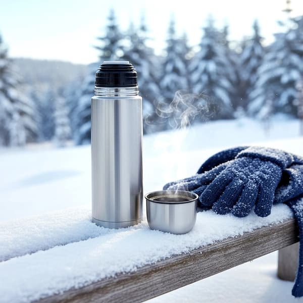 Termos i rostfritt stål, 500 ml, silver