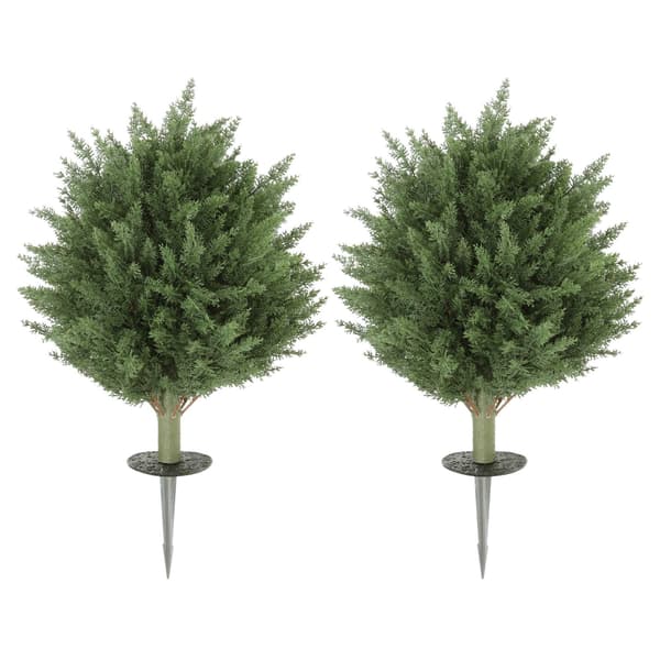 Konstgjorda cypressväxter, UV-resistenta, 2-pack, 40x60 cm