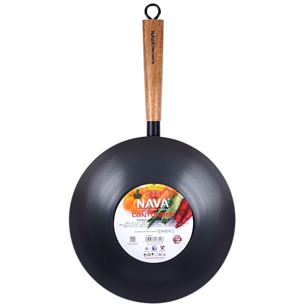 Wok i kulstofstål med non-stick til asiatisk madlavning