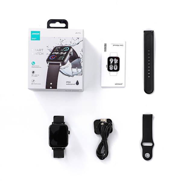 JR-FT5 Fit-Life Series Smartwatch med Opkaldsbesvarelsesfunktion - Sort