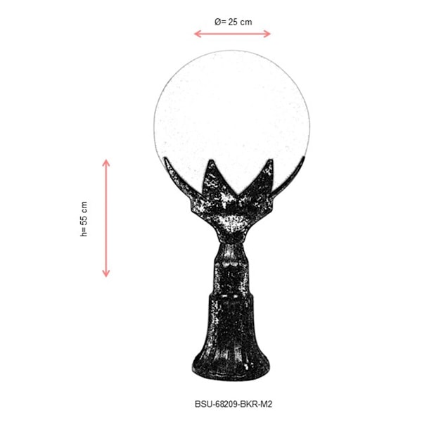 Utomhusvägglampa BSU-68209-BKR-M2