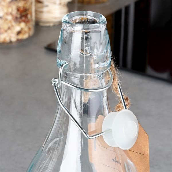 Flaske med clipsglas 1 l