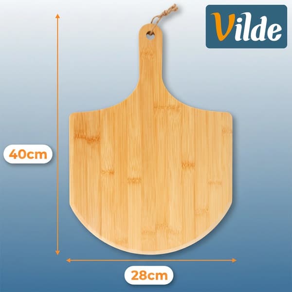 Bambuinen pizzalapio ergonomisella kahvalla, 40x28 cm