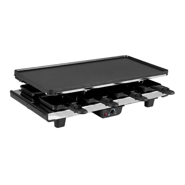 1400W Raclette Grill med vendbar non-stick plade, 8 pander