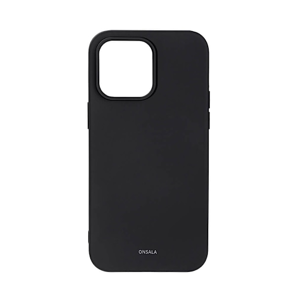 ONSALA Takakansi silikoni iPhone 14 Pro Max 6,7" musta