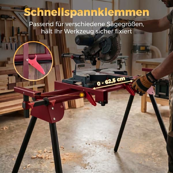 Universalt geringssågsstativ, hopfällbart, 150 kg kapacitet
