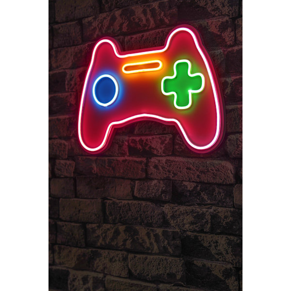 Dekorativ LED-belysning i plast Play Station Gaming Controller - Rosa