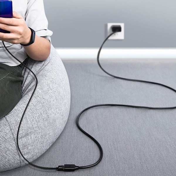 USB-A 3.0 5Gb/s forlængerkabel adapter 0,5m sort