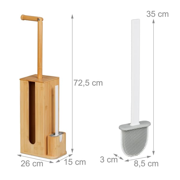Toalettset i bambu och plast