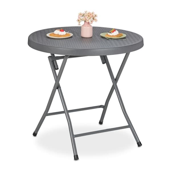 Fällbart trädgårdsbord i rottinglook