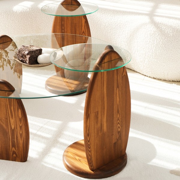 Sidobord Surf - Chesnut, Transparent