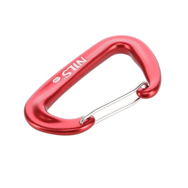 Röd karbinhake 12kN, Heavy Duty klätterklämma