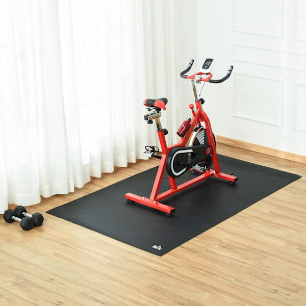 Gulvbeskyttelsesunderlag Fitnessudstyr Pvc Sort 180X90X0,6Cm