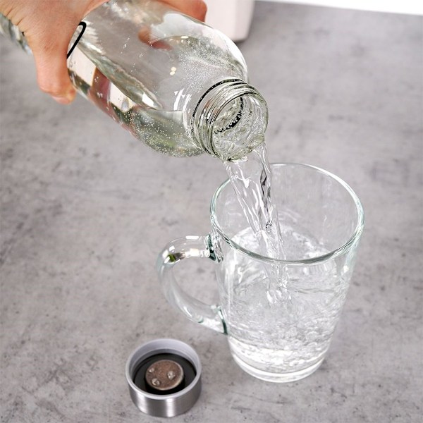 Dekorativ vandflaske 700ml med stållåg og forsegling