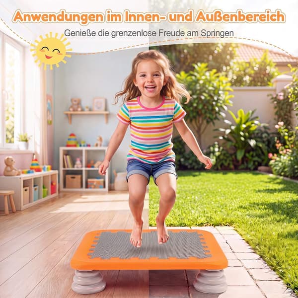 Mini-studsmatta för barn med halkfria dynor, orange, 64 cm
