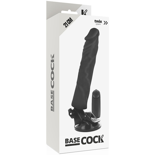 Basecock - Realistic Vibrator Remote Control Musta 21 cm -O- 4 cm