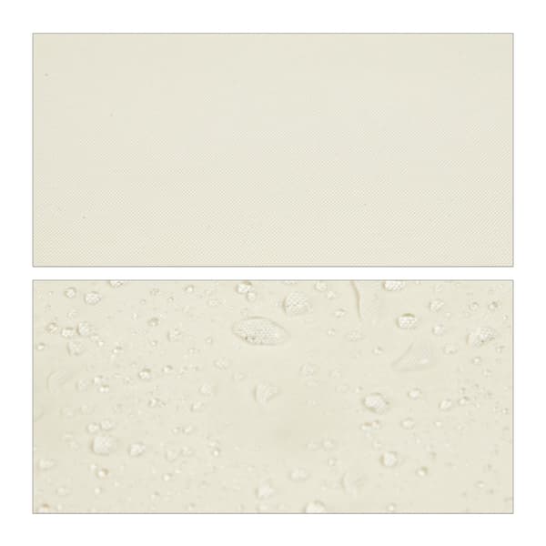 Beige vertikal markis med vev