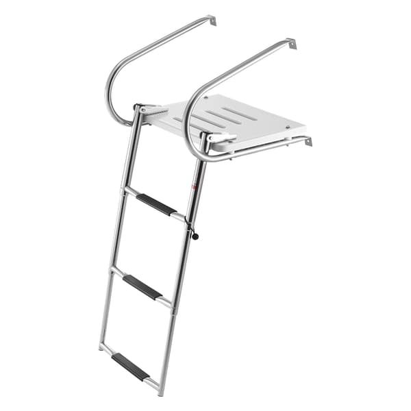 Bådstige, 3-trins teleskopisk rustfrit stål, 180 kg