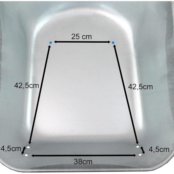 Reservdel: Skål till tvåhjulig skottkärra 100L
