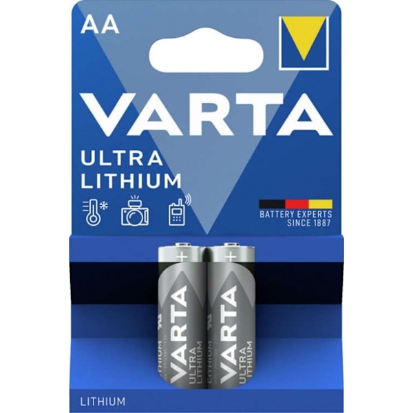 VARTA Ultra Lithium AA akku, 2 kpl