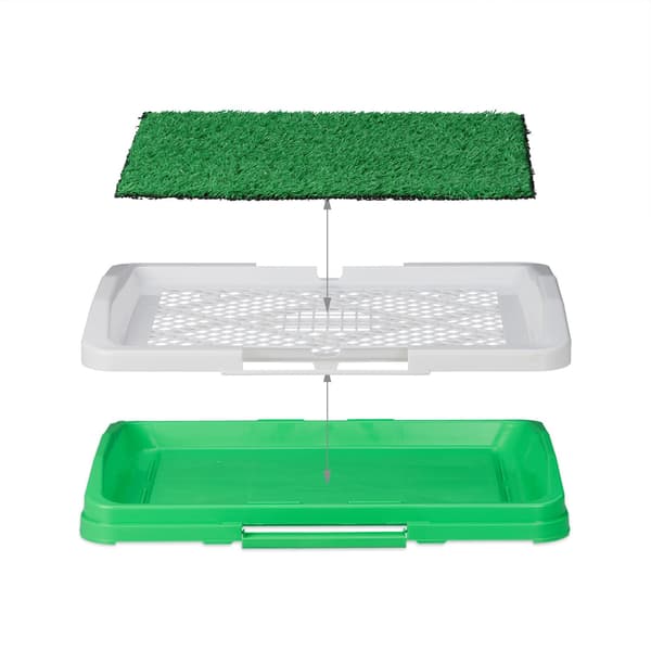 Valpströbricka med gräs – Easy Clean hundtoalett