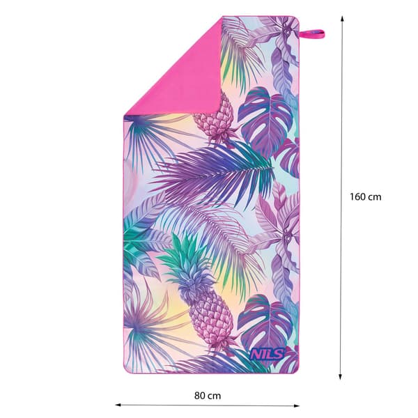 Mikrofiberhandduk, Pineapple Design, 160x80 cm