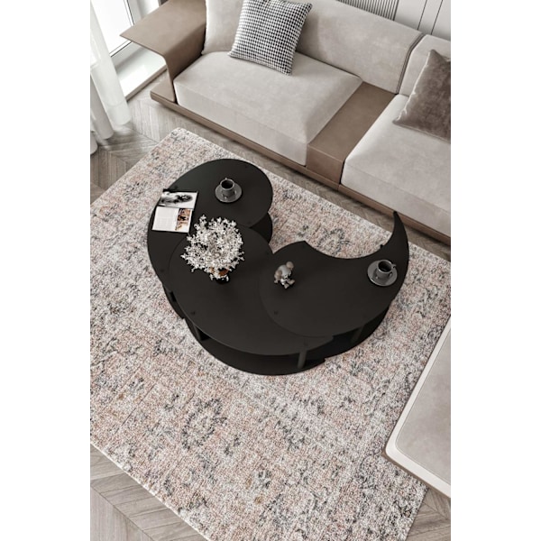 Soffbordsset Yin Yang 3 70 - Svart