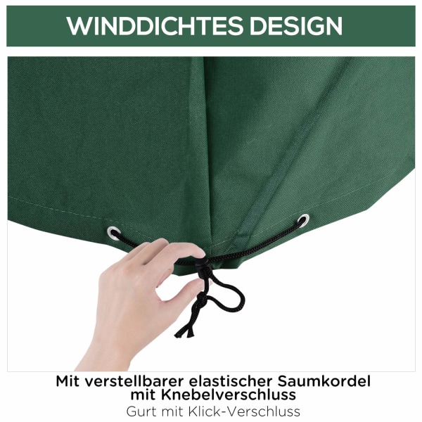 Suojakuori Puutarhakalusteisiin 600D Oxford Green 135 X 135 X 75 Cm