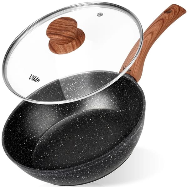 Granit non-stick stekpanna med lock, 24 cm, 2,2 l