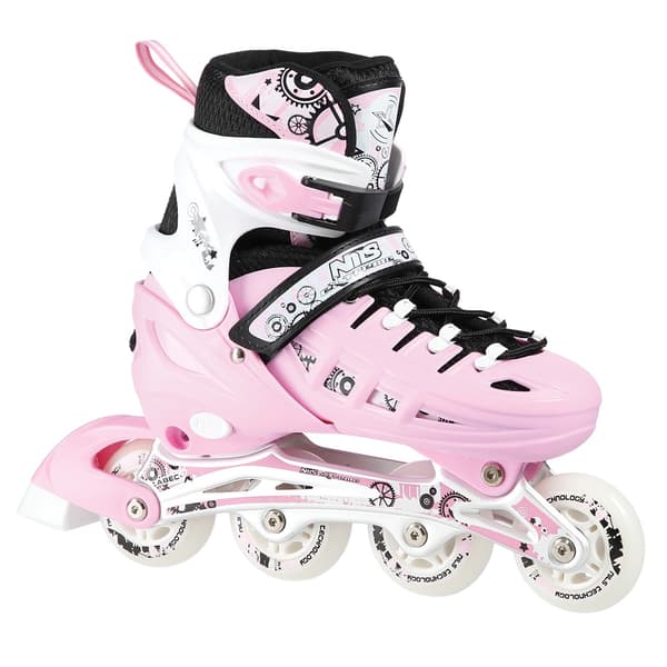 4-i-1 inline/skøjter, pink, størrelse S (31-34)