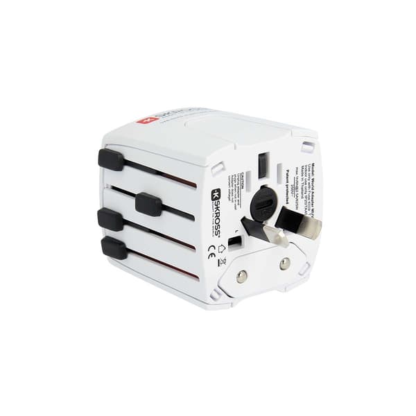 MUV USB (2xA) Kompakt 2-polig världsreseadapter med 2 integrerade USB-portar