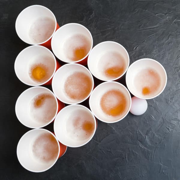 Hvide Beer Pong Bolde Sæt med 100 stk