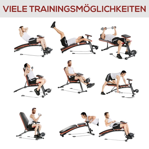 Multifunktions vægtbænk multigym med spring booster træningsbænk vægt op til 120 kg sort 54 x 160 x 106 cm